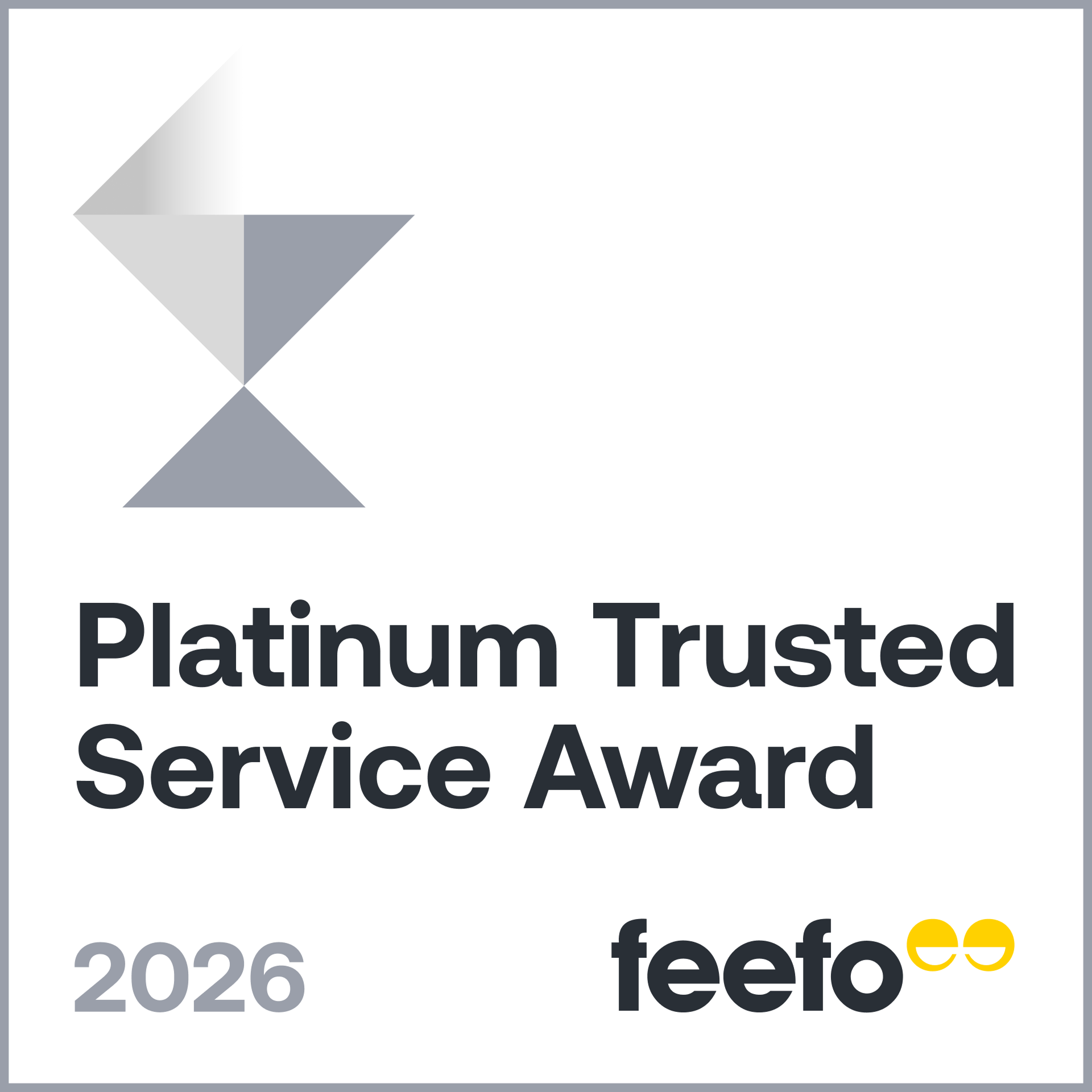 Feefo Gold Trusted Service Award 2023